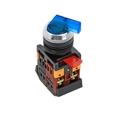Переключатель ANLC-22 2P синий с подсветкой 380В NO+NC