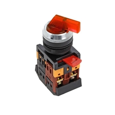 Переключатель ANLC-22 2P красный с подсветкой 24В DC NO+NC PROxima (psw-anlc-2p-r-24)