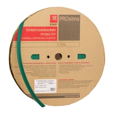 Трубка термоусаживаемая ТУТ нг 4/2 зелёная рулон EKF PROxima