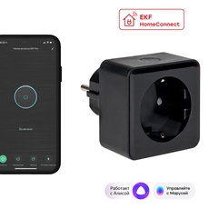 Умная розетка Wi-Fi PRO EKFHomeСonnect, черный (RCS-2-WF)