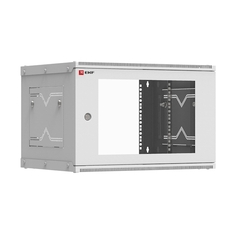 Шкаф телекоммуникационный настенный разборный 6U (600х350) дверь стекло Astra A серия Basic