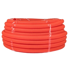 Труба гофрированная ПНД с зондом оранжевая d32мм(50м) Plast PROxima (tpnd-32-o)