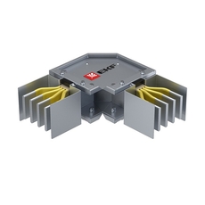 Угловая горизонтальная секция 400 А IP55 AL 3L+N+PE(КОРПУС)