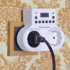 TMH-E-5 16A x2 IP20 Белый розетка-таймер | a026138 | Elektrostandard