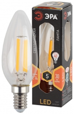 Лампа светодиодная F-LED B35-5W-827-E14 (филамент, свеча, 5Вт, тепл, E14) | Б0019002 | ЭРА
