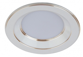 Светильник светодиодный встраиваемый KL LED 15-9 WH/GD светодиодный круглый