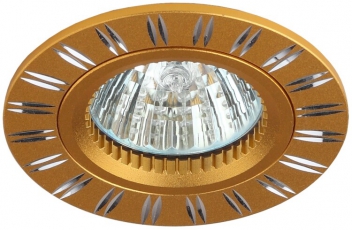 Светильник встраиваемый под лампу KL33 AL/GD MR16,12V/220V, 50W золото/хром | C0043818 | ЭРА