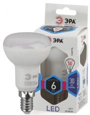 Лампа светодиодная LED 6Вт Е14 4000К smd R50-6w-840-E14 | Б0020556 | ЭРА