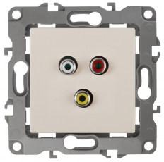 Розетка RCA 12-3113-02 , слоновая кость (10/100/3200) |Б0027472 | ЭРА
