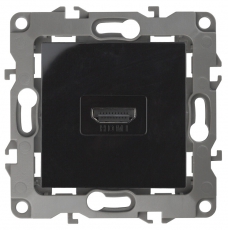 Розетка HDMI 12-3114-06 , чёрный (10/100/3200) |Б0027486 | ЭРА