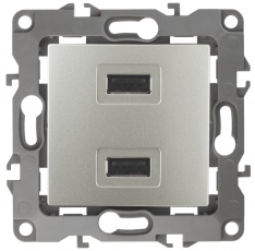 Устройство зарядное USB 12-4110-15 , 5В-2100мА, перламутр (6/60/1920) |Б0027500 | ЭРА