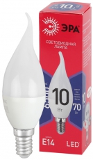 Лампа светодиодная RED LINE LED BXS-10W-865-E14 R E14 / Е14 10Вт свеча на ветру холодный дневной свет | Б0045343 | ЭРА