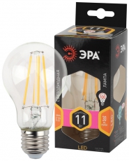 Лампа светодиодная F-LED A60-11W-827-E27 (филамент, груша, 11Вт, тепл, Е27) | Б0035025 | ЭРА