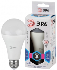 Лампа светодиодная LED A65-30W-840-E27 (диод, груша, 30Вт, нейтр, E27) (10/100/1200) | Б0048016 | ЭРА