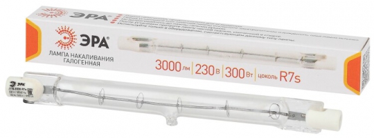 Лампа галогенная линейная J118-300W-R7s-230V (галоген, J118, 300Вт, нейтр, R7s) (10/500/18000) | Б0048494 | ЭРА