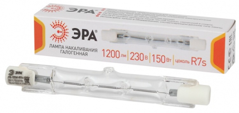 Лампа галогенная линейная J78-150W-R7s-230V (галоген, J78, 150Вт, нейтр, R7s) (10/500/18000) | Б0048492 | ЭРА
