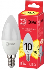 Лампа cветодиодная ECO LED B35-10W-827-E14 (диод, свеча, 10Вт, тепл, E14) (10/100/3500) | Б0032961 | ЭРА