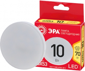 Лампа светодиодная RED LINE ECO LED GX-10W-827-GX53 GX53 10Вт таблетка теплый белый свет | Б0036543 | ЭРА