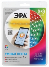 Комплект светодиодной ленты с Wifi контроллером 5050-30-RGB-IP65-Wifi-5m (12V) | Б0043446 | ЭРА