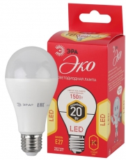 Лампа светодиодная RED LINE ECO LED A65-20W-827-E27 E27 / Е27 20Вт груша теплый белый свет | Б0031709 | ЭРА