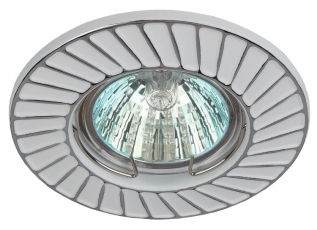 Светильник встраиваемый ST6 CH/WH штампованный MR16,12V/220V, 50W белый/хром | Б0036488 | ЭРА