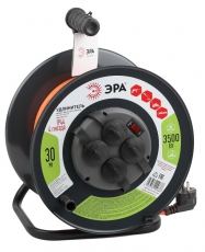 Удлинитель силовой ЭРА RMx-4es-3x1.5-30m-IP44 на м. катушке c/з 4 гн 30м ПВС 3х1.5 | Б0046850 | ЭРА