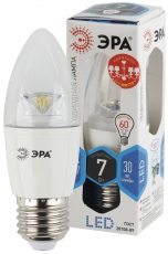 Лампа светодиодная LED 7Вт Е27 4000К В35 840 свеча | Б0017238 | ЭРА