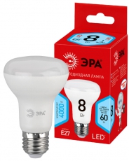 Лампа светодиодная RED LINE ECO LED R63-8W-840-E27 Е27 / Е27 8Вт рефлектор нейтральный белый свет | Б0020636 | ЭРА