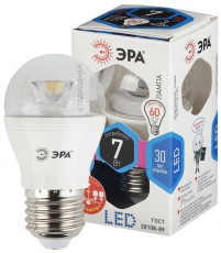 Лампа светодиодная LED 7Вт Е27 4000К СТАНДАРТ smd P45-7w-840-E27-Clear | Б0020553 | ЭРА