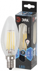 Лампа светодиодная F-LED B35-7W-840-E14 (филамент, свеча, 7Вт, нейтр, E14) | Б0027943 | ЭРА