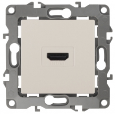 Розетка HDMI 12-3114-02 , слоновая кость (10/100/3200) |Б0027482 | ЭРА