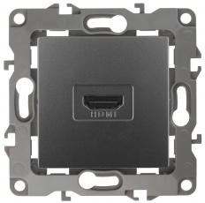 Розетка HDMI 12-3114-12 , графит (10/100/3200) |Б0027487 | ЭРА
