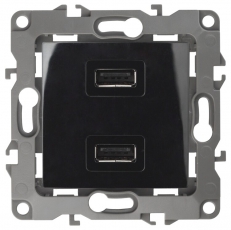 Устройство зарядное USB 12-4110-06 , 5В-2100мА, чёрный (6/60/1920) |Б0027496 | ЭРА