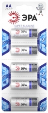 Батарейка щелочная (алкалиновая) LR6-5BL Strip (60/600/16800) (AA) | Б0014475 | ЭРА