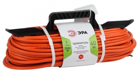 Удлинитель силовой ЭРА UFx-1e-3x1.5-40m-IP44 на рамке c/з 1 гн 40м ПВС 3x1.5 | Б0046813 | ЭРА
