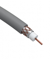 ЭРА Кабель коаксиальный RG-6U, 75 Ом, Cu/(оплётка Cu 64%), нг(А)HF, цвет серый, бухта 100 м | Б0044606 | ЭРА