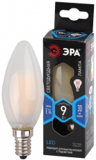 Лампа светодиодная F-LED B35-9w-840-E14 frost (филамент, свеча мат, 9Вт, нейтр, E14) | Б0046996 | ЭРА