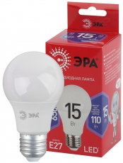Лампа светодиодная ЭКО LED A60-15W-865-E27 R (диод, груша, 15Вт, хол, E27) | Б0046357 | ЭРА