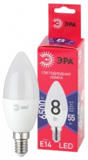 Лампа светодиодная ЭКО LED B35-8W-865-E14 R (диод, свеча, 8Вт, хол, E14) | Б0045341 | ЭРА