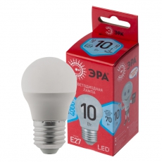 Лампа светодиодная LED P45-10W-840-E27 R (диод, шар, 10Вт, нейтр, E27) | Б0050234 | ЭРА