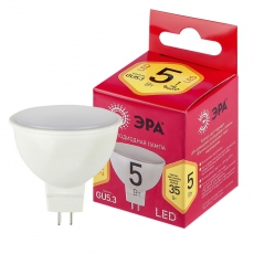 Лампа светодиодная LED MR16-5W-827-GU5.3 R (диод, софит, 7 Вт, тепл, GU 5.3) (10/100/4000) | Б0050230 | ЭРА