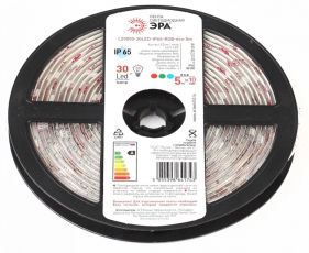 Лента светодиодная 30 диодов IP65 мультиколор LS5050-30LED-IP65-RGB-eco-5m | Б0035604 | ЭРА
