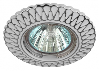 Светильник встраиваемый точечный штампованный ST4 CH/WH MR16,12V/220V, 50W белый/хром (100/2800) | Б0036481 | ЭРА