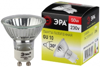 Лампа галогенная 50Вт 220В GU10 JCDR (MR16) | C0027386 | ЭРА