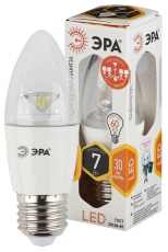 Лампа светодиодная LED 7Вт Е27 2700К В35 свеча 827 | Б0017237 | ЭРА