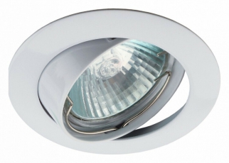 Светильник встраиваемый литой под лампу KL1A WH /1 поворотный MR16, 12V/220V, 50W белый (100/2100) | Б0048970 | ЭРА