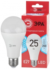 Лампа светодиодная LED A65-25W-840-E27 R (диод, груша, 25Вт, нейтр, E27) (10/100/1200) | Б0048010 | ЭРА