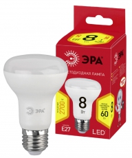 Лампа cветодиодная ECO LED R63-8W-827-E27 (диод, рефлектор, 8Вт, тепл, E27) (10/100/1500) | Б0019082 | ЭРА