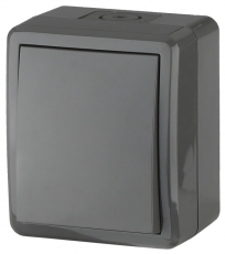 Переключатель IP54, 10АХ-250В, 11-1403-03, ОУ, Эксперт, серый (16/160/2560) |Б0020674 | ЭРА