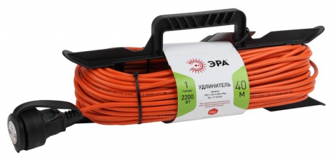 Удлинитель силовой ЭРА UFx-1-2x1.0-40m-IP44 на рамке б/з 1 гн 40м ПВС 2х1 | Б0046824 | ЭРА
